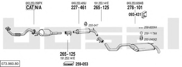 BOSAL 073.960.80 Exhaust System